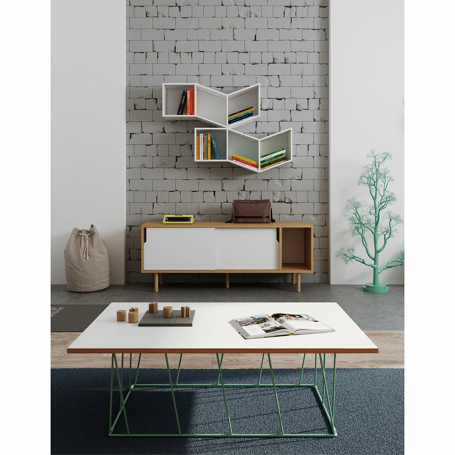 Temahome Buffet Noa I - Blanc - Chêne 4 Temahome Buffet Noa I - Blanc - Chêne – Image 2