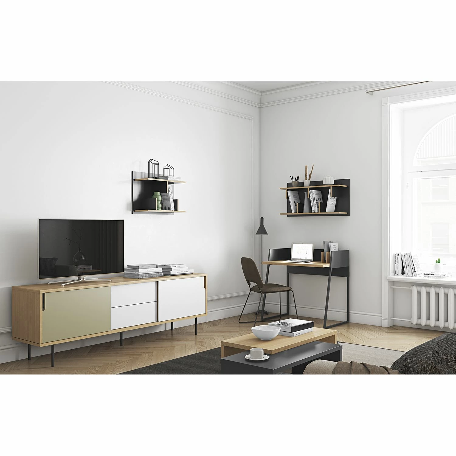 Temahome Buffet Noa IV - Blanc gris 4 Temahome Buffet Noa IV - Blanc gris – Image 2