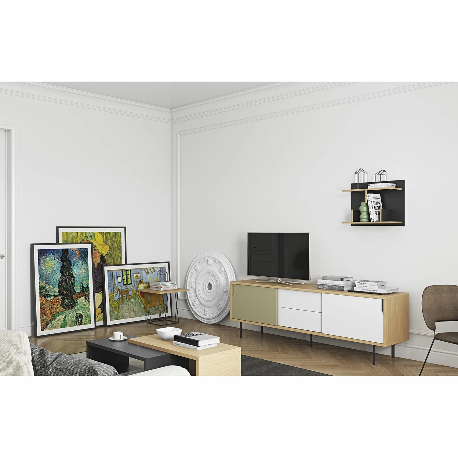 Temahome Buffet Noa IV - Blanc gris 5 Temahome Buffet Noa IV - Blanc gris – Image 3