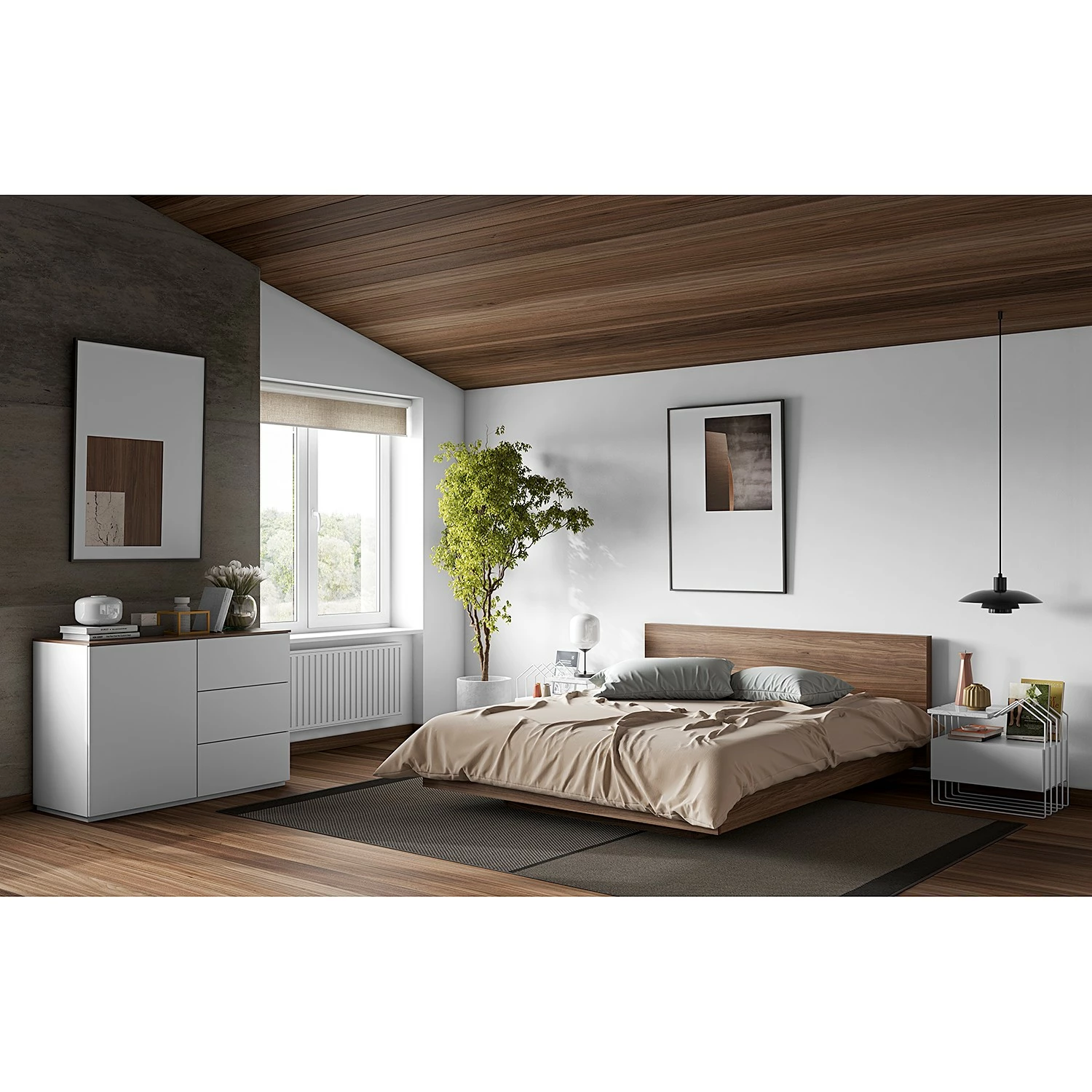 Temahome Commode Join - Noyer / Blanc 6 Temahome Commode Join - Noyer / Blanc – Image 4