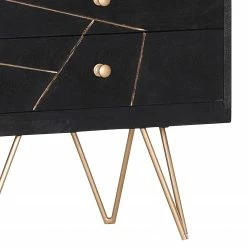 Jack & Alice Etagère Towa - Acacia massif / Métal - Noir / Or -loftscape Boutique 1000172964 190503 07493700073 GALLERYIMAGES P000000001000172964