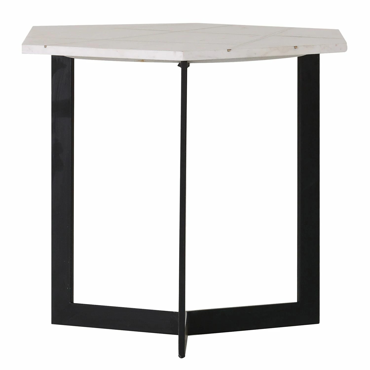 Jack & Alice Bout de canapé Suso - Marbre / Métal - Marbre blanc / Noir 3 Jack & Alice Bout de canapé Suso - Marbre / Métal - Marbre blanc / Noir