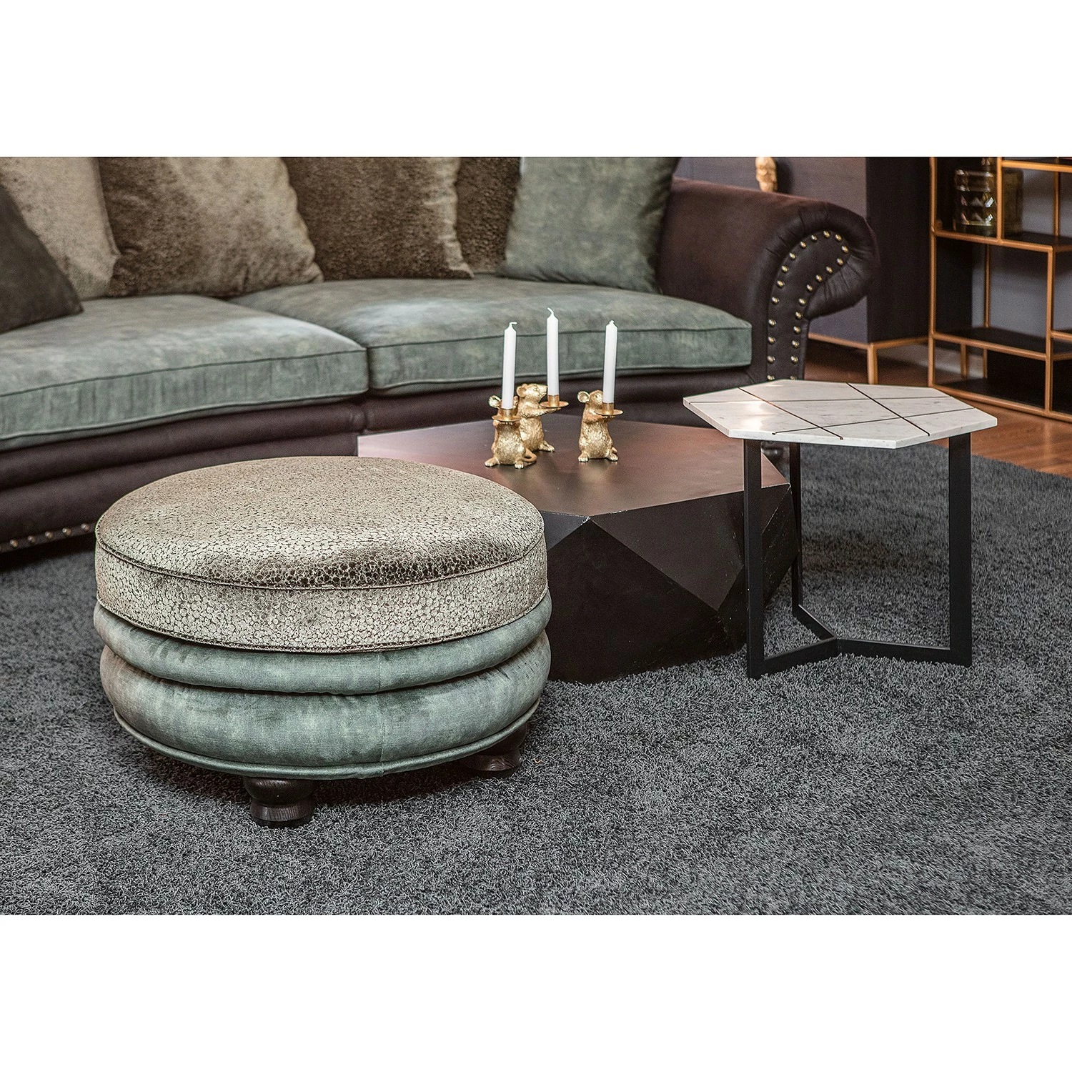 Jack & Alice Bout de canapé Suso - Marbre / Métal - Marbre blanc / Noir 4 Jack & Alice Bout de canapé Suso - Marbre / Métal - Marbre blanc / Noir – Image 2