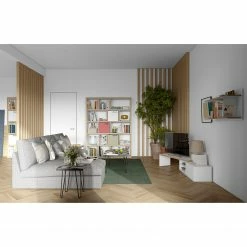Temahome Meuble TV Echo - blanc / marron clair -loftscape Boutique 1000173643 190802 12571500004 MOOD DETAILS P000000001000173643 mood