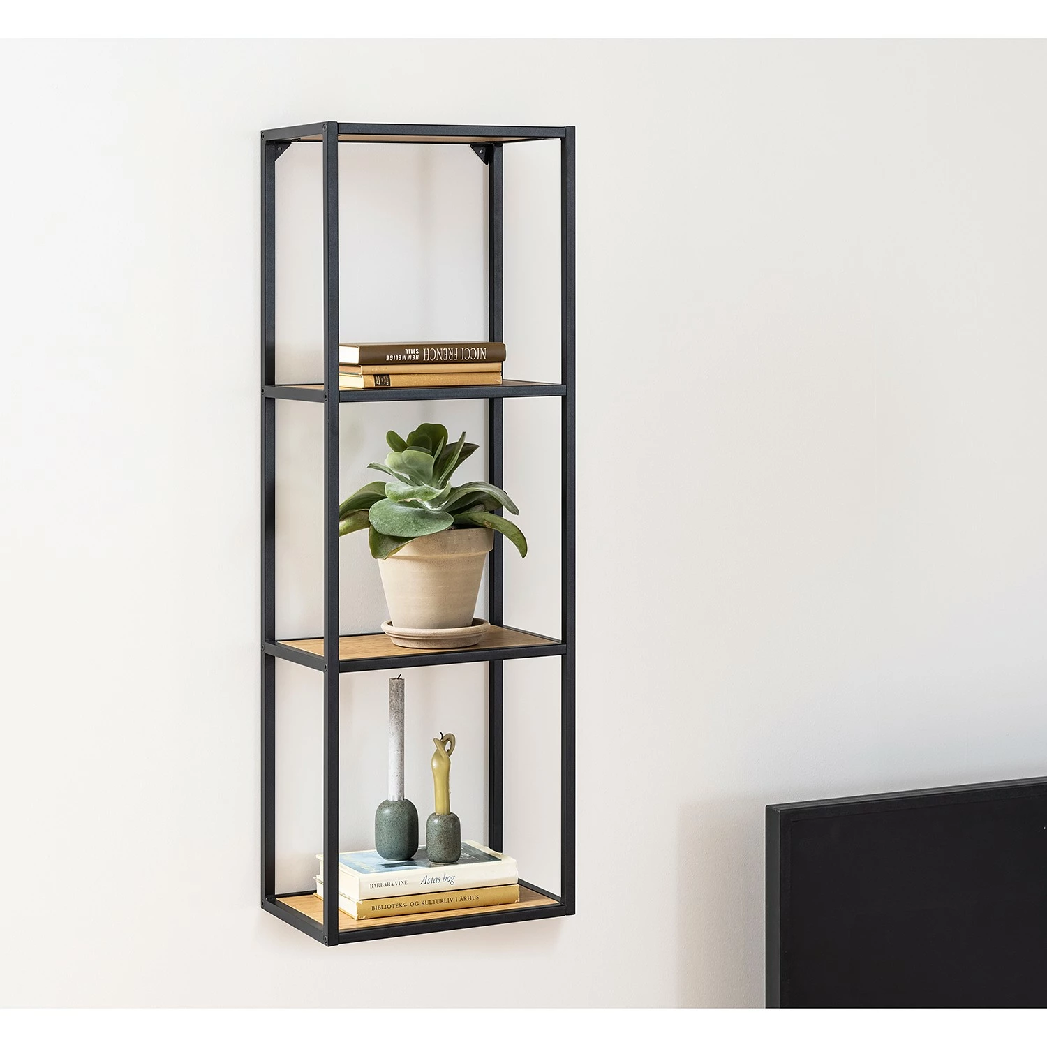 Red Living Étagère Coogee V - Imitation chêne sauvage / Noir 4 Red Living Étagère Coogee V - Imitation chêne sauvage / Noir – Image 2