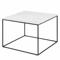 Norrwood Table basse Rocklea II - Marbre / Métal - Marbre blanc / Noir
