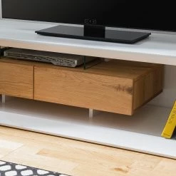 Fredriks Meuble TV Hensies - Blanc mat / Chêne à nœuds 25 Fredriks Meuble TV Hensies - Blanc mat / Chêne à nœuds -loftscape Boutique 1000174305 200117 07244800004 DETAILS P000000001000174305