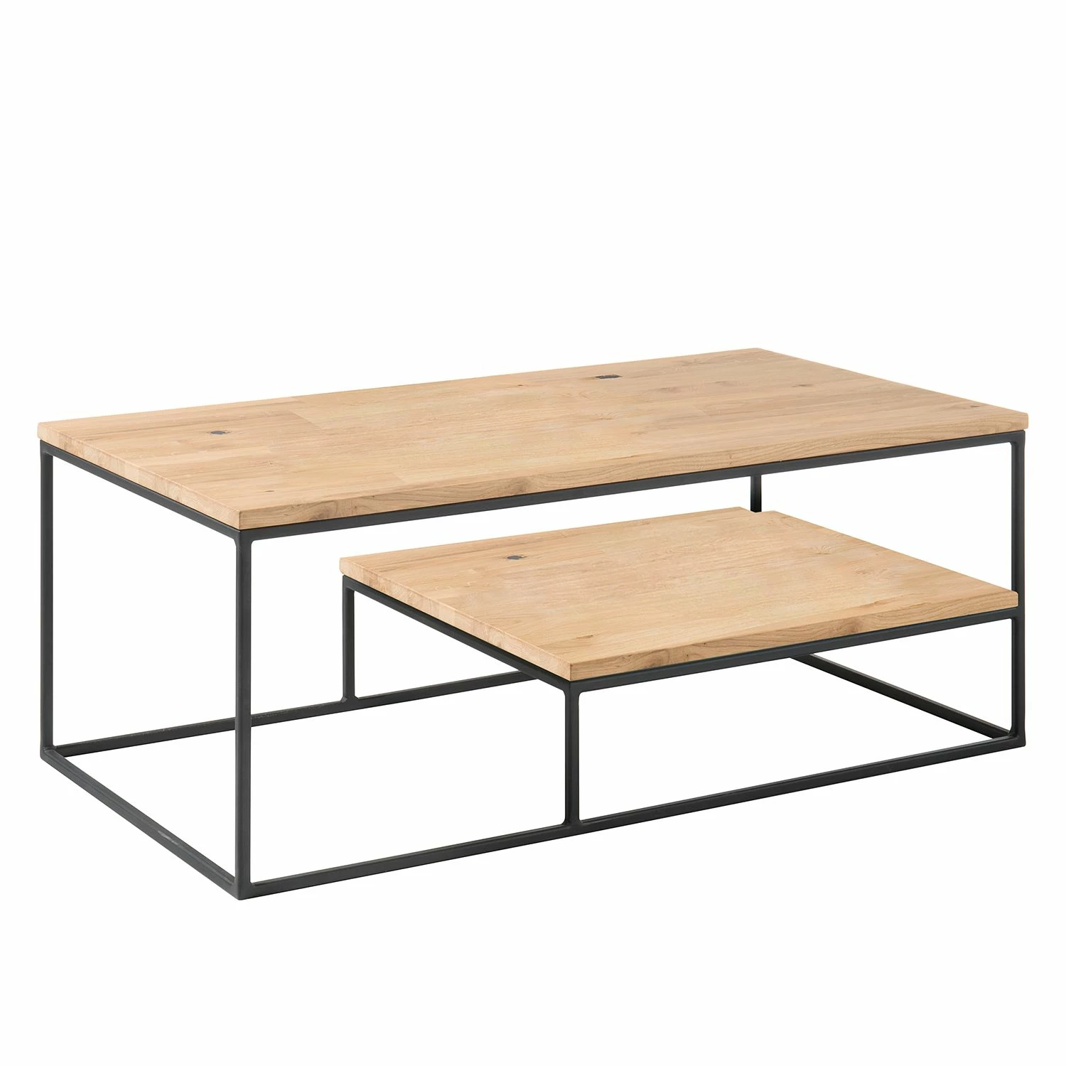 Norrwood Table basse Karnin - Chêne massif / Fer - Chêne / Noir mat 3 Norrwood Table basse Karnin - Chêne massif / Fer - Chêne / Noir mat