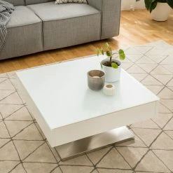 Fredriks Table basse Zenda - Blanc / Argenté -loftscape Boutique 1000174642 200715 06264400024 DETAILS P000000001000174642