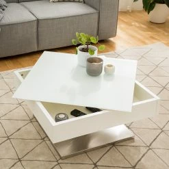 Fredriks Table basse Zenda - Blanc / Argenté -loftscape Boutique 1000174642 200715 06264500025 DETAILS P000000001000174642