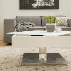 Fredriks Table basse Zenda - Blanc / Argenté -loftscape Boutique 1000174642 200715 06264600026 DETAILS P000000001000174642