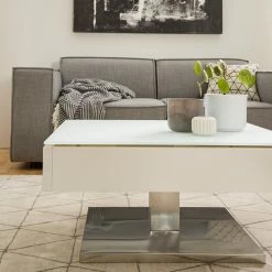 Fredriks Table basse Zenda - Blanc / Argenté -loftscape Boutique 1000174642 200715 06264700027 DETAILS P000000001000174642