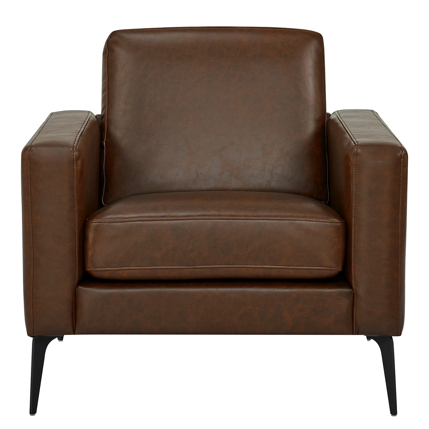 Ars manufacti Fauteuil Crove - Imitation cuir - Marron 6 Ars manufacti Fauteuil Crove - Imitation cuir - Marron – Image 4