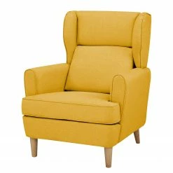 Maison Belfort Fauteuil bergère Boddin I - Tissu - Jaune moutarde