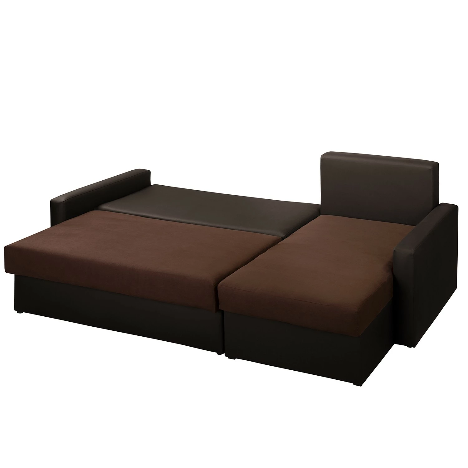 Fredriks Canapé d’angle Kardinya - Imitation cuir / Microfibre - Marron foncé - Méridienne courte à droite (vue de face) 12 Fredriks Canapé d’angle Kardinya - Imitation cuir / Microfibre - Marron foncé - Méridienne courte à droite (vue de face) – Image 10