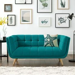 Mørteens Canapé Cameta (2 places) - Tissu - Turquoise -loftscape Boutique 1000176154 190607 15392600015 MOOD GALLERYIMAGES P000000001000176154 mood