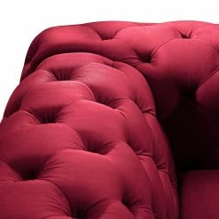 Jack & Alice Canapé d’angle Leominster - Velours - Bordeaux - Méridienne longue à gauche (vue de face) -loftscape Boutique 1000176174 190607 15400300022 GALLERYIMAGES P000000001000176174