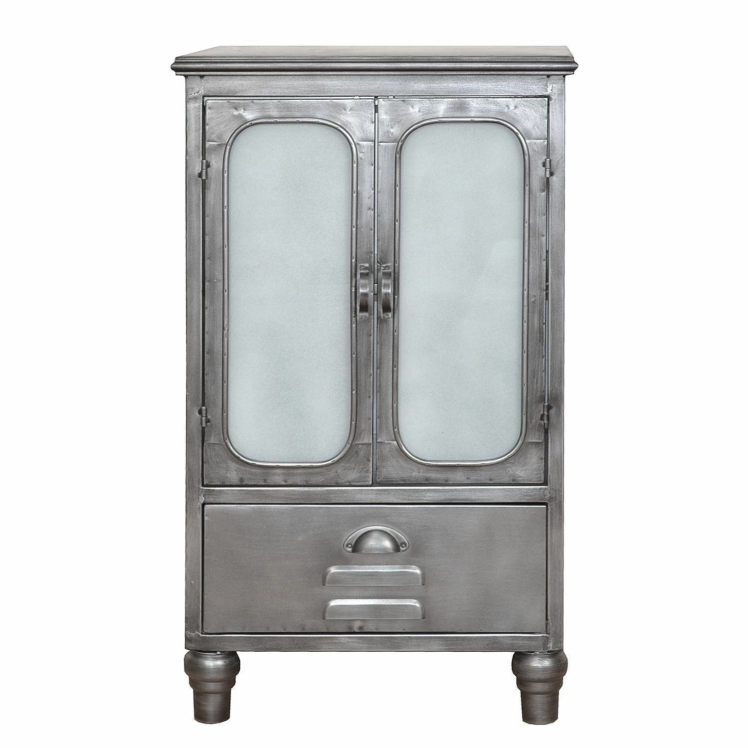 Red Living Armoire Yass - Métal - Argenté vieilli 4 Red Living Armoire Yass - Métal - Argenté vieilli – Image 2