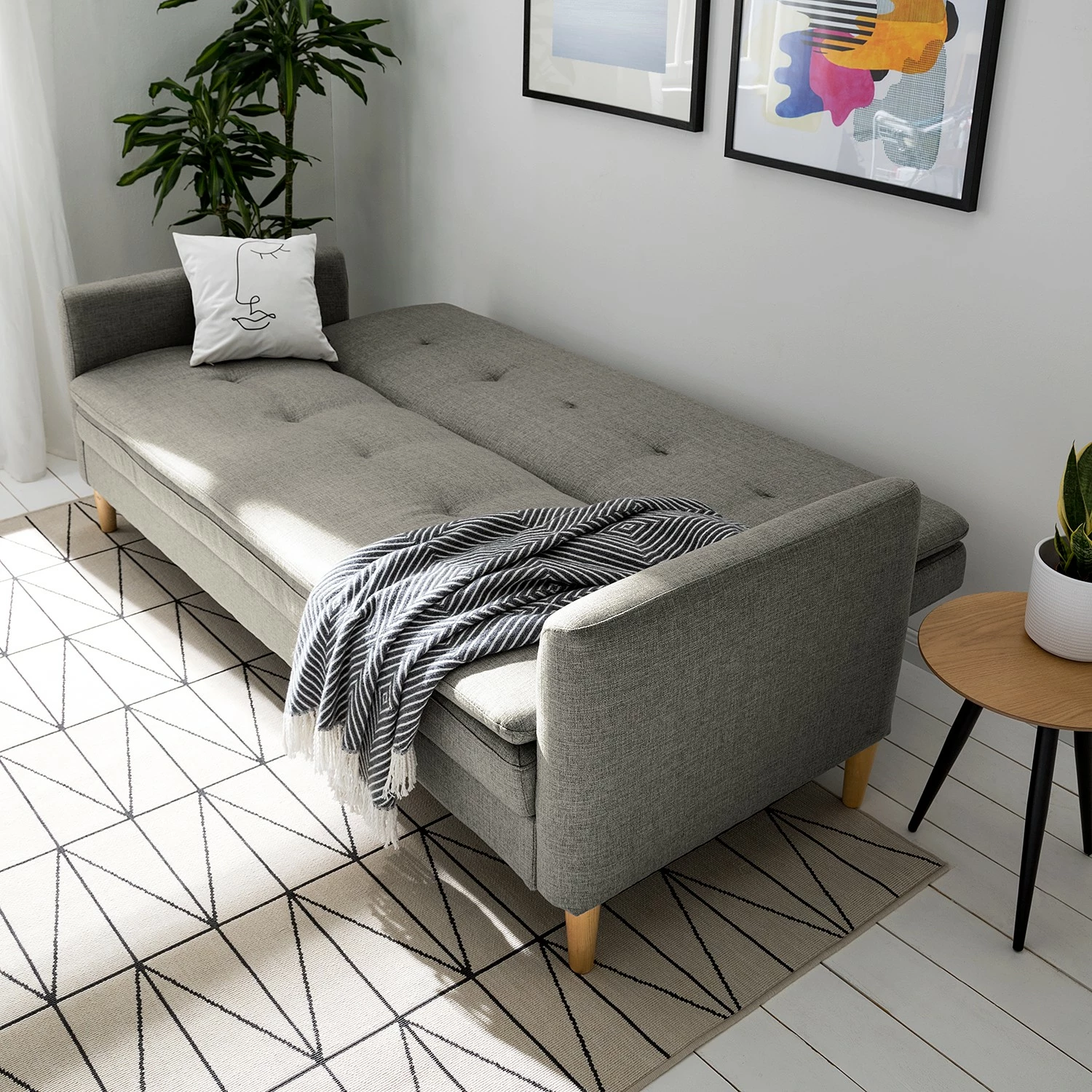 Fredriks Canapé convertible Gizeh - Tissu - Gris 5 Fredriks Canapé convertible Gizeh - Tissu - Gris – Image 3