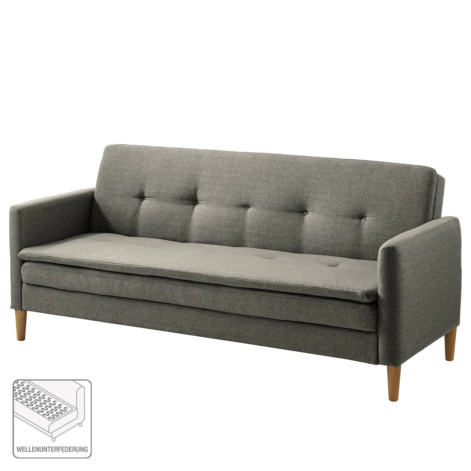 Fredriks Canapé convertible Gizeh - Tissu - Gris 6 Fredriks Canapé convertible Gizeh - Tissu - Gris – Image 4