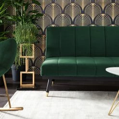 Jack & Alice Canapé convertible Lemming - Velours - Vert foncé -loftscape Boutique 1000176644 200406 16214700002 DETAILS P000000001000176644