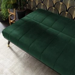 Jack & Alice Canapé convertible Lemming - Velours - Vert foncé -loftscape Boutique 1000176644 200406 16215200004 DETAILS P000000001000176644