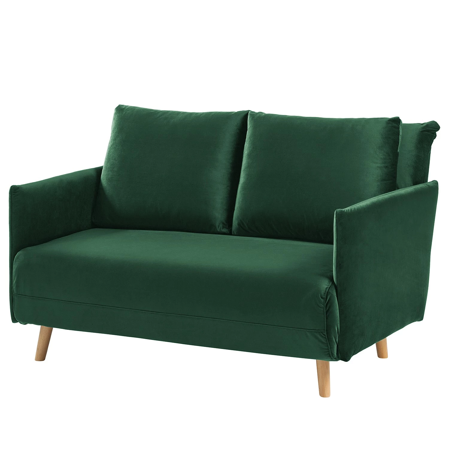 Jack & Alice Canapé convertible Lobau II - Velours - Vert foncé 3 Jack & Alice Canapé convertible Lobau II - Velours - Vert foncé