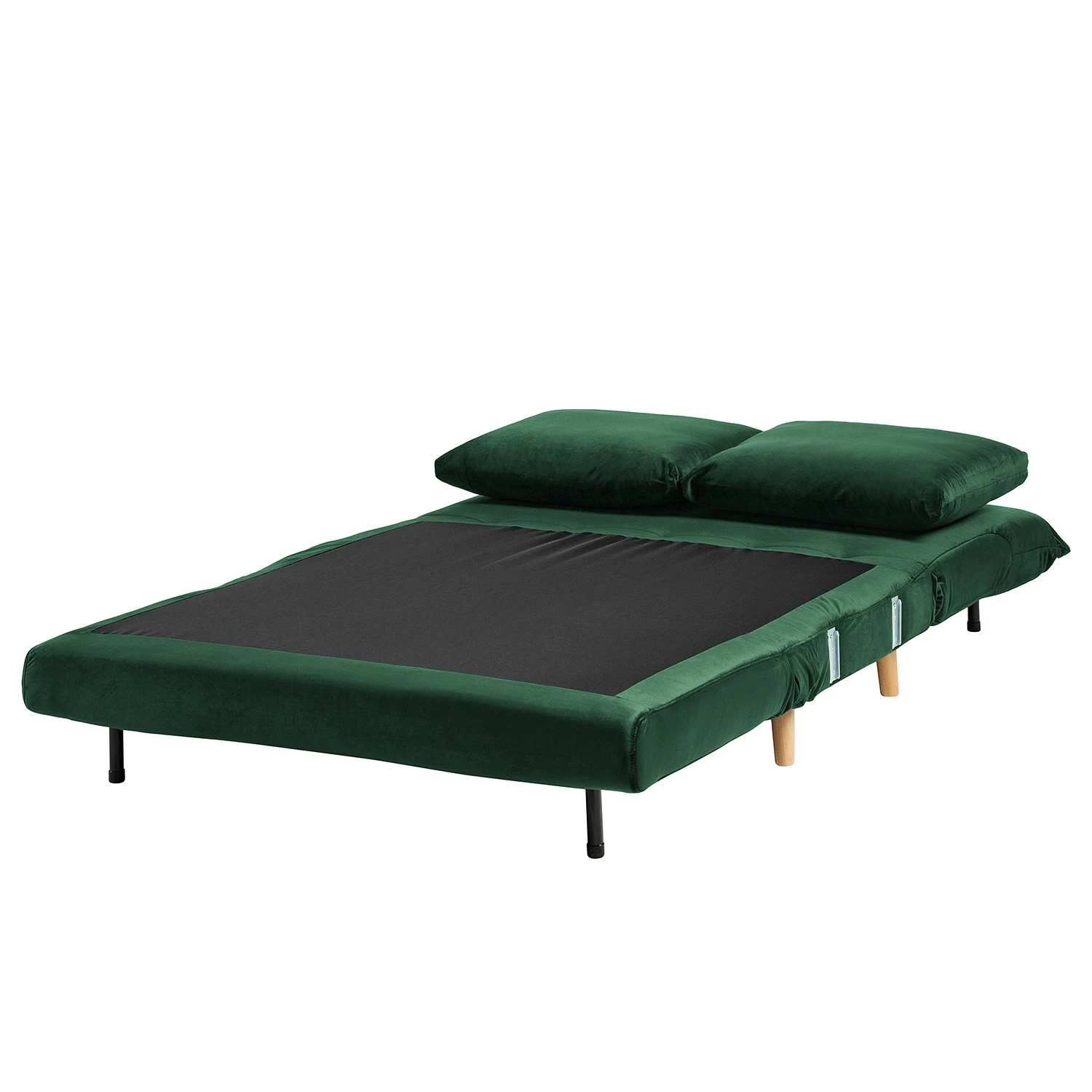 Jack & Alice Canapé convertible Lobau II - Velours - Vert foncé 6 Jack & Alice Canapé convertible Lobau II - Velours - Vert foncé – Image 4