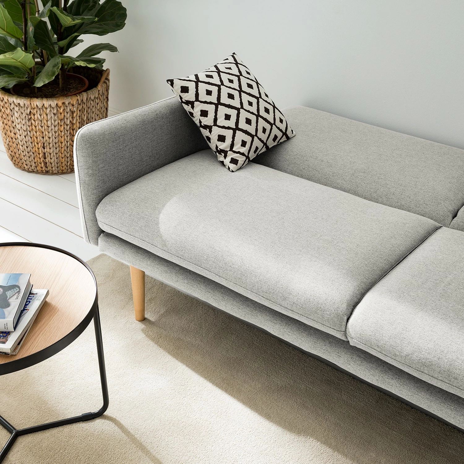 Maison Belfort Canapé convertible Lindoia - Tissu - Gris clair 12 Maison Belfort Canapé convertible Lindoia - Tissu - Gris clair – Image 10