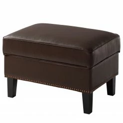 Maison Belfort Repose-pieds Migron - Imitation cuir - Marron