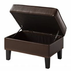 Maison Belfort Repose-pieds Migron - Imitation cuir - Marron -loftscape Boutique 1000176673 201026 16355200071 DETAILS P000000001000176673