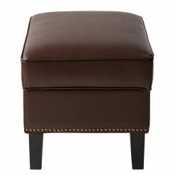 Maison Belfort Repose-pieds Migron - Imitation cuir - Marron -loftscape Boutique 1000176673 201026 16355300073 DETAILS P000000001000176673