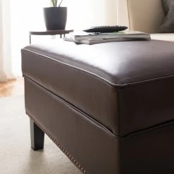 Maison Belfort Repose-pieds Migron - Imitation cuir - Marron -loftscape Boutique 1000176673 210504 13363600048 DETAILS P000000001000176673