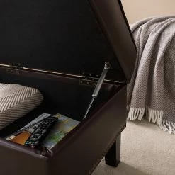 Maison Belfort Repose-pieds Migron - Imitation cuir - Marron -loftscape Boutique 1000176673 210504 13363600049 DETAILS P000000001000176673