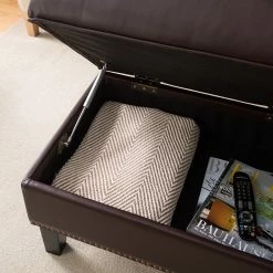 Maison Belfort Repose-pieds Migron - Imitation cuir - Marron -loftscape Boutique 1000176673 210504 13363700050 DETAILS P000000001000176673