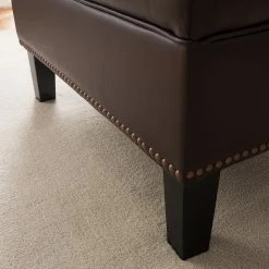 Maison Belfort Repose-pieds Migron - Imitation cuir - Marron -loftscape Boutique 1000176673 210504 13363700051 DETAILS P000000001000176673