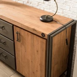 Ars manufacti Enfilade Manchester IV - Acacia massif / Métal - Acacia / Anthracite -loftscape Boutique 1000176686 200320 14040100006 DETAILS P000000001000176686