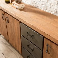 Ars manufacti Enfilade Manchester IV - Acacia massif / Métal - Acacia / Anthracite -loftscape Boutique 1000176686 200320 14040100007 DETAILS P000000001000176686