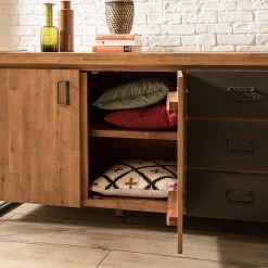 Ars manufacti Enfilade Manchester IV - Acacia massif / Métal - Acacia / Anthracite -loftscape Boutique 1000176686 200320 14040200009 DETAILS P000000001000176686