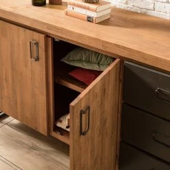 Ars manufacti Enfilade Manchester IV - Acacia massif / Métal - Acacia / Anthracite -loftscape Boutique 1000176686 200320 14040300010 DETAILS P000000001000176686