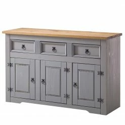 Maison Belfort Buffet Finca Rustica - Pin massif - Pin gris