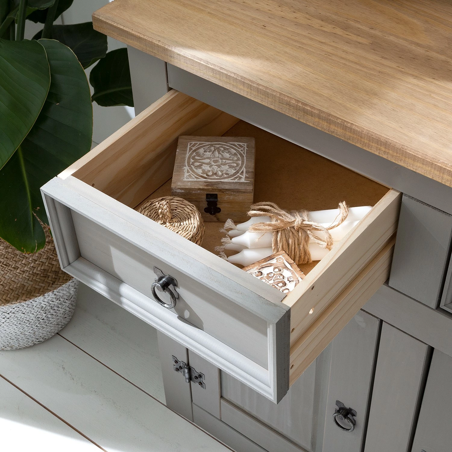 Maison Belfort Commode Finca Rustica I - Pin massif - Pin gris 10 Maison Belfort Commode Finca Rustica I - Pin massif - Pin gris – Image 8