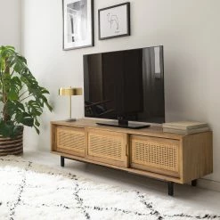 Ars manufacti Meuble TV Vina - Manguier massif / Rotin - Manguier / Noir -loftscape Boutique 1000178070 200320 14034300002 MOOD DETAILS P000000001000178070 mood