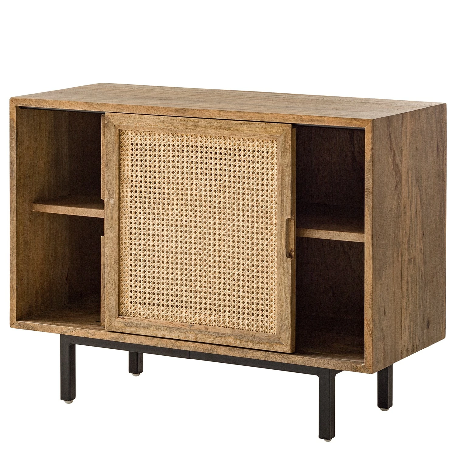 Ars manufacti Buffet Vina II - Manguier massif / Rotin - Manguier / Noir 10 Ars manufacti Buffet Vina II - Manguier massif / Rotin - Manguier / Noir – Image 8