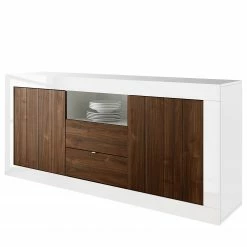 LC Spa Buffet Urbino I - Imitation noisetier / Blanc