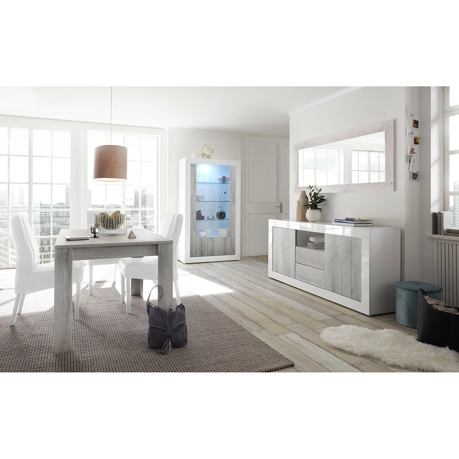 LC Spa Vitrine Urbino - Gris clair / Blanc 6 LC Spa Vitrine Urbino - Gris clair / Blanc – Image 4