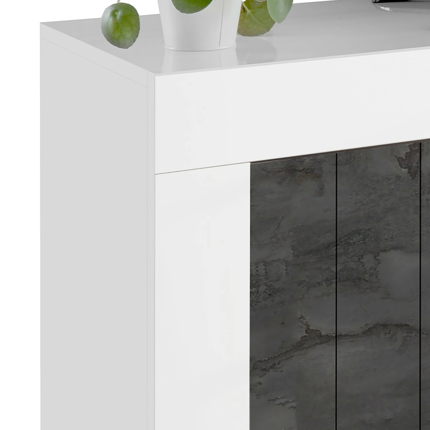 LC Spa Meuble TV Urbino - Gris foncé / Blanc 6 LC Spa Meuble TV Urbino - Gris foncé / Blanc – Image 4