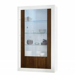 LC Spa Vitrine Urbino - Imitation noisetier / Blanc