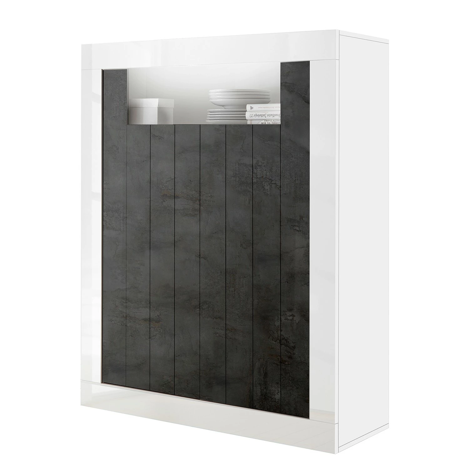 LC Spa Buffet haut Urbino - Gris foncé / Blanc 3 LC Spa Buffet haut Urbino - Gris foncé / Blanc