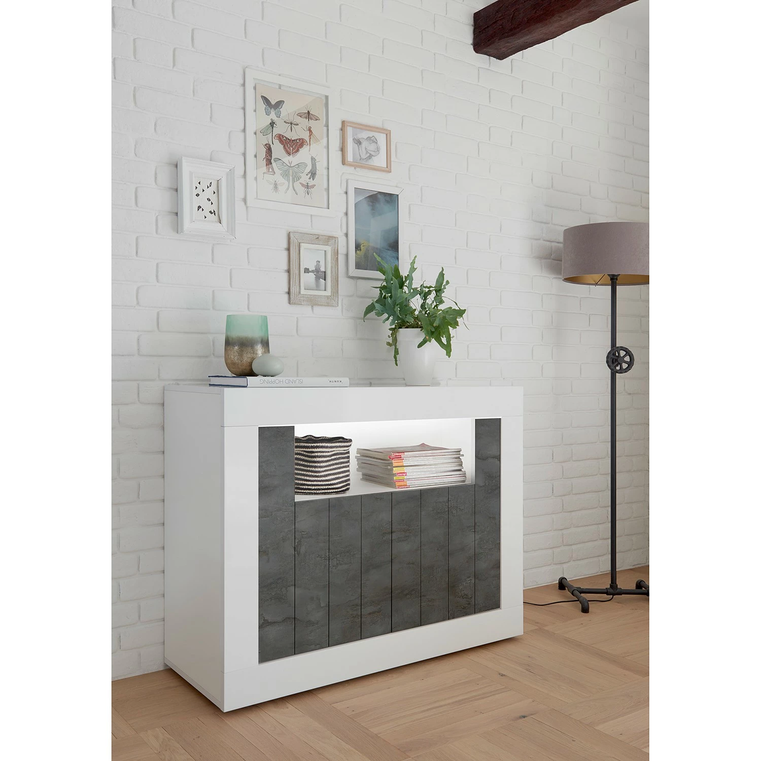 LC Spa Buffet Urbino - Gris foncé / Blanc 4 LC Spa Buffet Urbino - Gris foncé / Blanc – Image 2